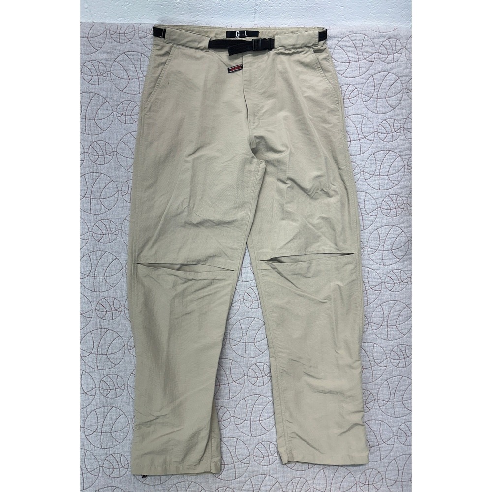 Guess Nylon Cargo Pants Tan VTG Y2K Baggy / Mens 34